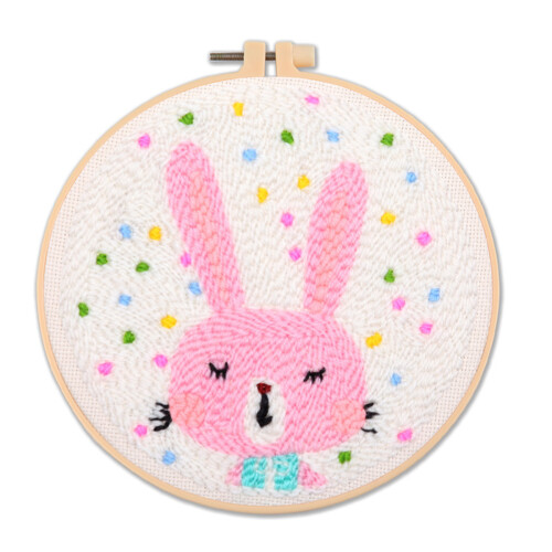 Punching Needle Embroidery Set with Flower Pattern-206