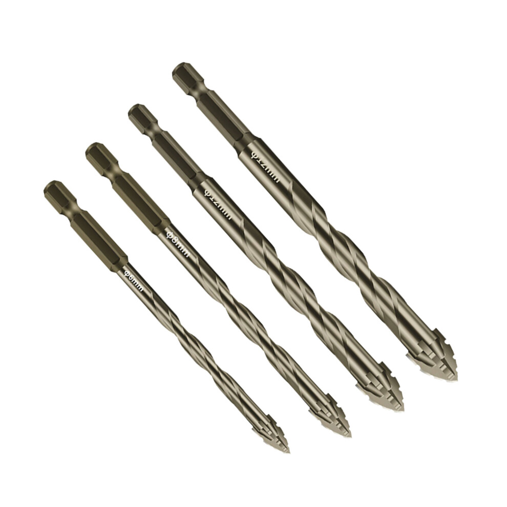 Eccentric Drill Bit Set Four-Edge Serrated Drill Bits-681012 7696000816494