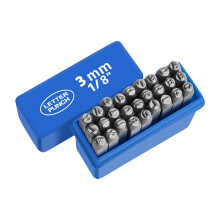 27 Pcs Letter Stamp Set Metal Letter Punch Set-English 3mm