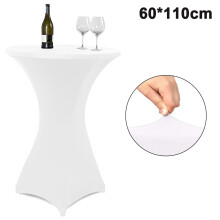 Telo da cocktail elasticizzato in spandex, antipiega e antimacchia, composto al 95% da poliestere e al 5% da spandex, con tasche rinforzate per le