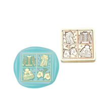 Brass Head Sealing Waxed Stamp Winter Themed Wax-Warm winter