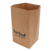 Sacola multifuncional para compras, ideal para cozinha e armazenamento doméstico. Feita em papel kraft resistente, garante durabilidade. Design