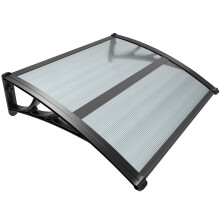 VOUNOT 100x80cm Front Door Canopy Porch Outdoor Awning, Patio Rain Shelter, Anthracite