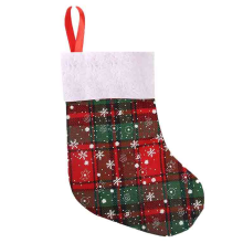 Christmas Stockings In Red, Green, White, Holiday Home Decorations With A Rustic Traditional Touch, Double Layered For Extra Durability