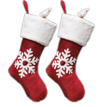 Kit para confecção de meias de Natal em veludo reutilizável, perfeito para complementar a decoração natalina. O design personalizado cria um