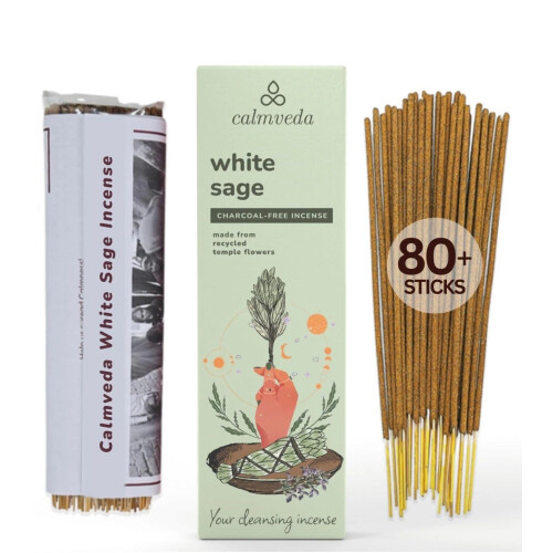 Calmveda White Sage Incense 80 Sticks Cleansing