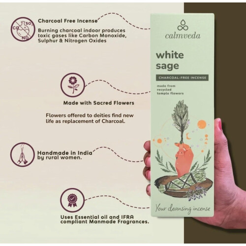 Calmveda White Sage Incense 80 Sticks Cleansing 1