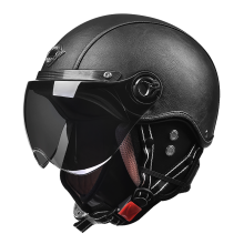 Helmet accessories Helmets for Man Leather Retro,brown white lens2