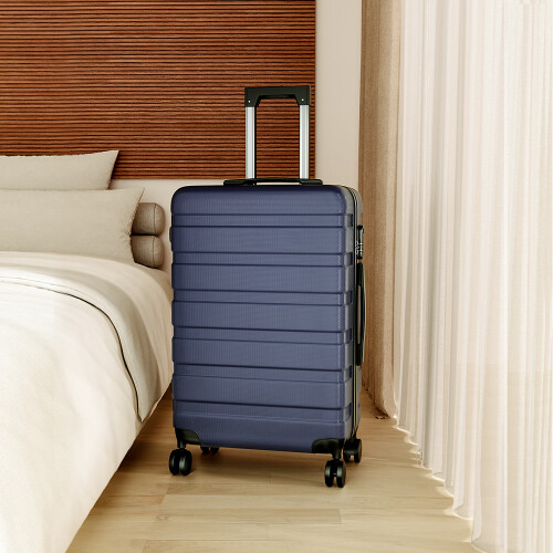 Living And Home 28 Inch Hardshell Rolling Luggage Trolley Travel Case, Blue 2