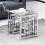 AINPECCA 3Pcs Nesting Table Sets Clear Tempered Glass 8