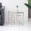 AINPECCA 3Pcs Nesting Table Sets Clear Tempered Glass 9
