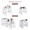 AINPECCA 3Pcs Nesting Table Sets Clear Tempered Glass 3