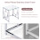 AINPECCA 3Pcs Nesting Table Sets Clear Tempered Glass 4