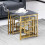 AINPECCA Gold 3Pcs Nesting Table Sets Black Glass End Table 8