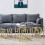 AINPECCA Gold 3Pcs Nesting Table Sets Black Glass End Table 10