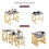 AINPECCA Gold 3Pcs Nesting Table Sets Black Glass End Table 2