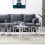AINPECCA Silver 3Pcs Nesting Table Set Tempered Grey Glass 9