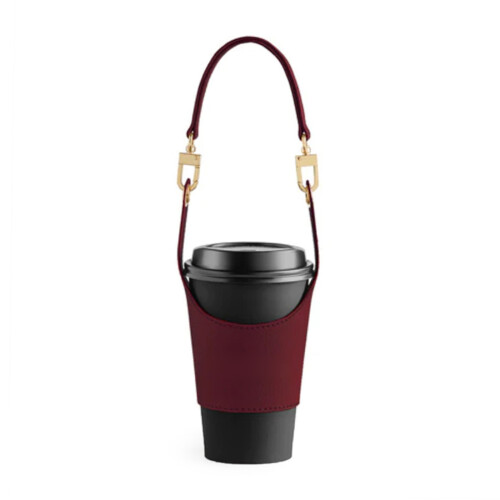 Porte-boisson isolé avec sangle réglable, housse de-Rouge