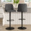Living And Home Set of 2 Height Adjustable Swivel Bar Stools 1