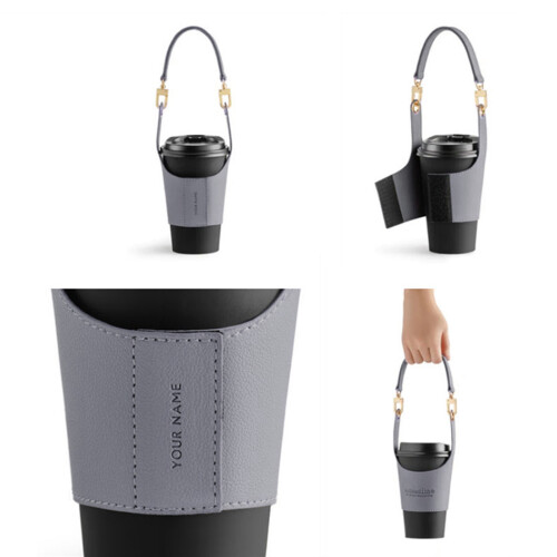 Porte-boisson isolé avec sangle réglable, housse de-Rouge 2