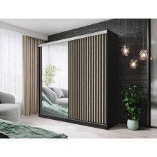 (BLACK, 180CM) FHI-kingston Modern Sliding Door Wardrobe