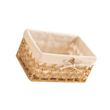 Panier de rangement spacieux tissé en corde de papier pour les-M