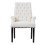 Living And Home Linen Modern Upholstered Dining Chair, Beige 3