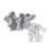Hasenfamilie Silikon-Kerzenformen, 3D-Kaninchen, 1