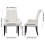 Living And Home Linen Modern Upholstered Dining Chair, Beige 6