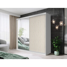 (WHITE, 180CM) FHI-kingston Modern Sliding Door Wardrobe