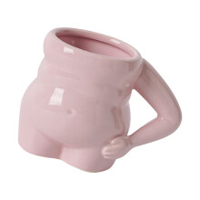 Langlebige Teetasse in Bauchform, modische-Pfirsichpulver