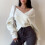 Off-Shoulder Cross-Shoulder Irregular Sweater 8