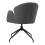 Living And Home Linen Upholstered Modern Swivel Chair, Grey 4