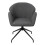Living And Home Linen Upholstered Modern Swivel Chair, Grey 3