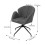 Living And Home Linen Upholstered Modern Swivel Chair, Grey 7