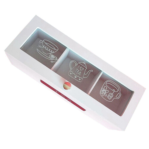 1 Caja Almacenamiento Madera Para Bolsitas De ( ) 2
