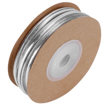 Cordão De Couro Prateado 2Mm 15M, Fio Tricotado Para