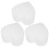 3Pcs White Foam Cake Models Heart Shape Portable Baking Practice Tools 1