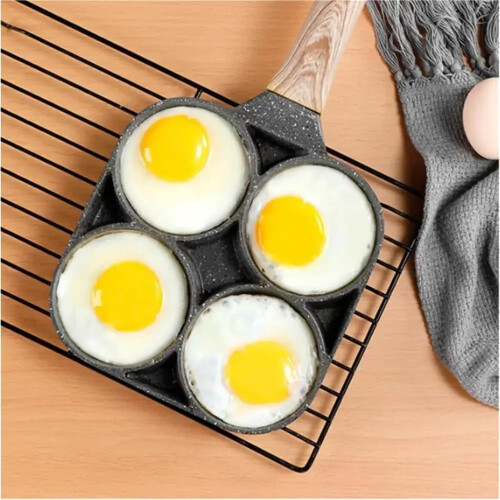4 Hole Thickened Nonstick Egg Omelette Pan Induction Compatible 4Cavity Breakfast Maker For Omelets Eggs Grilled Steak 2