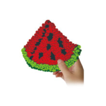 Beginner Embroidery Coaster Set with Embroidery-red watermelon