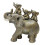 Decorative Elephant Statue Table Collectible Resins-Silver 1