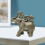 Decorative Elephant Statue Table Collectible Resins-Silver 7