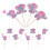36Pcs Cupcake Toppers Tårtuppsättare För Shower 1