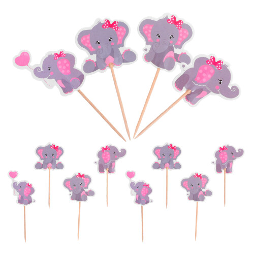 36Pcs Cupcake Toppers Tårtuppsättare För Shower