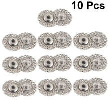 10 Pezzi Fibbie Metalliche 18 Mm A Forma Fiocco Neve Argento