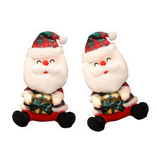 Stijlvolle kerstmanfiguur met aanwezig-Geruite geurstijl