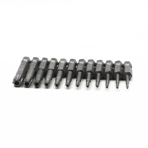 12-teiliges 1/4"-Bithalter-Set 50mm Stahlschrauberbits