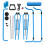 Gymnastics Bar Folding Horizontal Bar with Rings/Pad/Wristband(Blue) 8