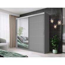 (150cm, Grey) FHI-IBIZA Modern Sliding Door Wardrobe
