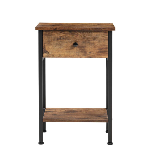 Living And Home Industrial Side Table with Drawer for Living Room 2